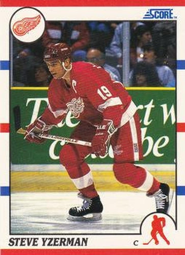 #4 Steve Yzerman - Detroit Red Wings - 1990-91 Score Hottest and Rising Stars Hockey