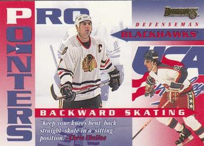 #4 Chris Chelios - Chicago Blackhawks / USA - 1995-96 Donruss Hockey - Pro Pointers