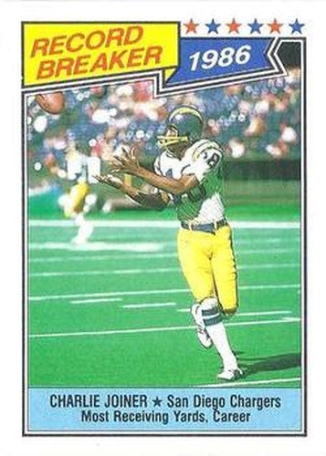 #4 Charlie Joiner - San Diego Chargers - 1987 Topps Football