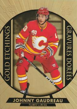 #G-4 Johnny Gaudreau - Calgary Flames - 2020-21 Upper Deck Tim Hortons Hockey - Gold Etchings