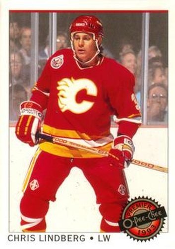#4 Chris Lindberg - Calgary Flames - 1992-93 O-Pee-Chee Premier Hockey