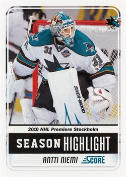 #4 Antti Niemi - San Jose Sharks - 2011-12 Score Hockey