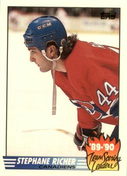 #4 Stephane Richer - Montreal Canadiens - 1990-91 Topps Hockey - Team Scoring Leaders
