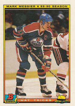 #4 Mark Messier - Edmonton Oilers - 1990-91 Bowman Hockey - Hat Tricks