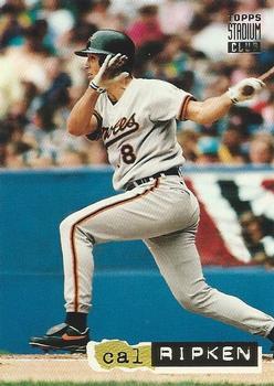 #4 Cal Ripken Jr. - Baltimore Orioles - 1994 Stadium Club Baseball - Dugout Dirt