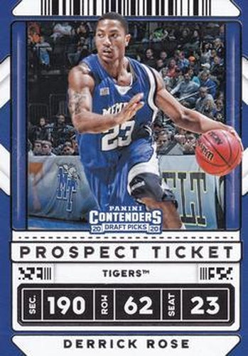 #4 Derrick Rose - Memphis Tigers - 2020 Panini Contenders Draft Picks Basketball
