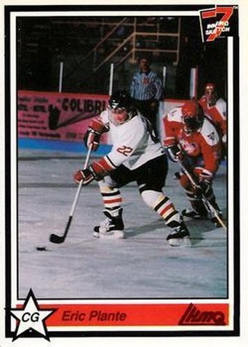 #4 Eric Plante - Drummondville Voltigeurs - 1990-91 7th Inning Sketch QMJHL Hockey