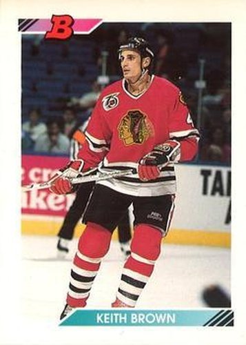 #4 Keith Brown - Chicago Blackhawks - 1992-93 Bowman Hockey