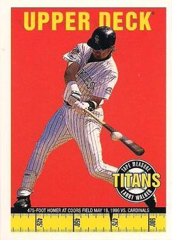 #4 Larry Walker - Colorado Rockies - 1998 Upper Deck - Tape Measure Titans Baseball