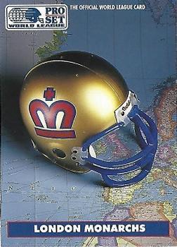 #4 London Monarchs - London Monarchs - 1991 Pro Set WLAF Football - Helmets