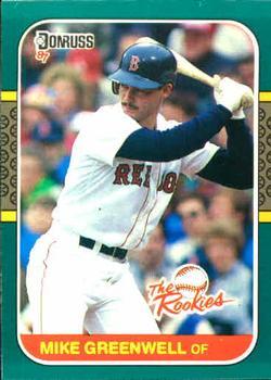#4 - Mike Greenwell - Boston Red Sox - 1987 Donruss The Rookies Baseball