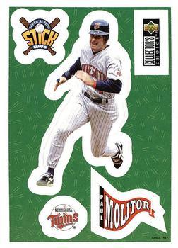 #4 Paul Molitor - Minnesota Twins - 1997 Collector's Choice Baseball - Stick'Ums