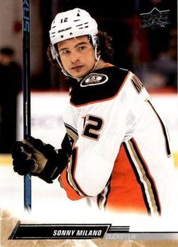 #4 Sonny Milano - Anaheim Ducks - 2022-23 Upper Deck Hockey