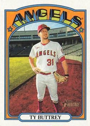 #4 Ty Buttrey - Los Angeles Angels - 2021 Topps Heritage Baseball