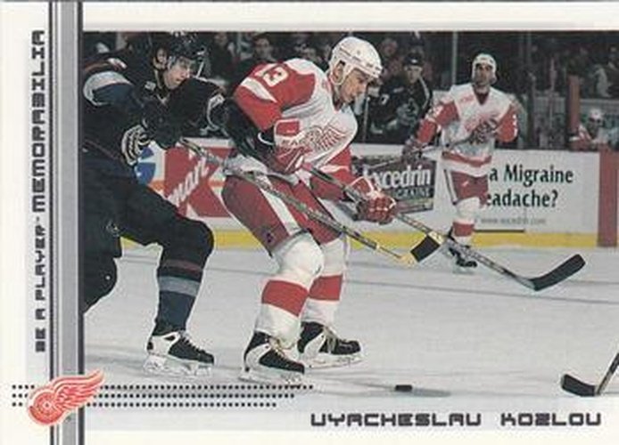 #4 Vyacheslav Kozlov - Detroit Red Wings - 2000-01 Be a Player Memorabilia Hockey