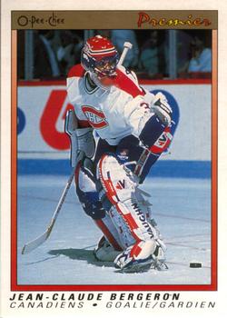 #4 Jean-Claude Bergeron - Montreal Canadiens - 1990-91 O-Pee-Chee Premier Hockey