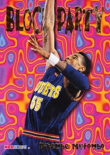 #4 Dikembe Mutombo - Denver Nuggets - 1995-96 Hoops Basketball - Block Party
