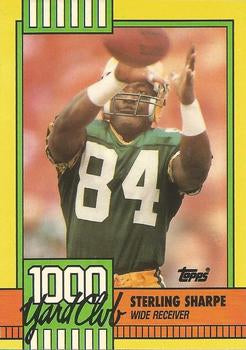 #4 Sterling Sharpe - Green Bay Packers - 1990 Topps Football - 1000 Yard Club