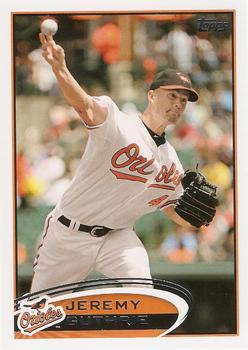 #4 Jeremy Guthrie - Baltimore Orioles - 2012 Topps Baseball