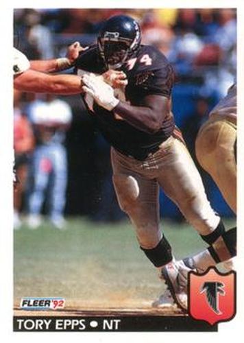 #4 Tory Epps - Atlanta Falcons - 1992 Fleer Football