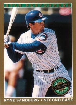 #4 Ryne Sandberg - Chicago Cubs - 1993 O-Pee-Chee Premier Baseball - Star Performers