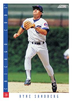 #4 Ryne Sandberg - Chicago Cubs - 1993 Score Baseball
