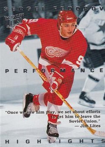 #4 Sergei Fedorov - Detroit Red Wings - 1994-95 Ultra Hockey - Sergei Fedorov Highlights