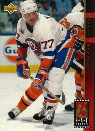 #HT11 Pierre Turgeon - New York Islanders - 1993-94 Upper Deck Hockey - Hat Tricks