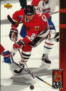 #HT14 Steve Larmer - Chicago Blackhawks - 1993-94 Upper Deck Hockey - Hat Tricks