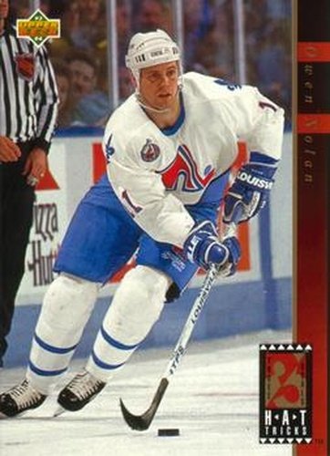 #HT16 Owen Nolan - Quebec Nordiques - 1993-94 Upper Deck Hockey - Hat Tricks