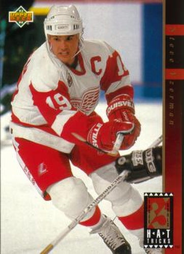 #HT6 Steve Yzerman - Detroit Red Wings - 1993-94 Upper Deck Hockey - Hat Tricks