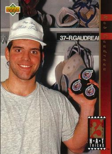 #HT9 Rob Gaudreau - San Jose Sharks - 1993-94 Upper Deck Hockey - Hat Tricks