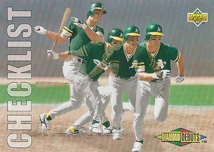 #500 Diamond Debuts Checklist - Oakland Athletics - 1993 Upper Deck Baseball