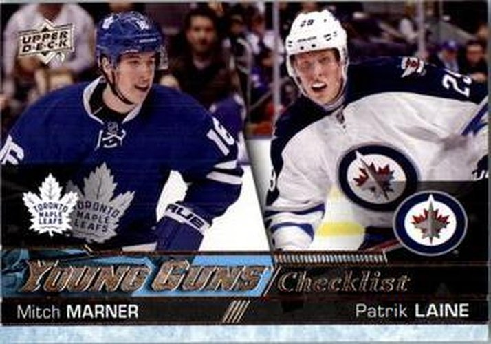 #500 Young Guns Checklist Mitch Marner / Patrik Laine - Toronto Maple Leafs / Winnipeg Jets - 2016-17 Upper Deck Hockey