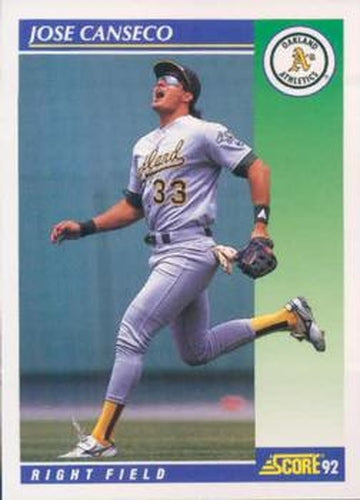 #500 Jose Canseco - Oakland Athletics - 1992 Score Baseball