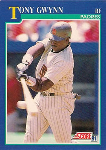 #500 Tony Gwynn - San Diego Padres - 1991 Score Baseball