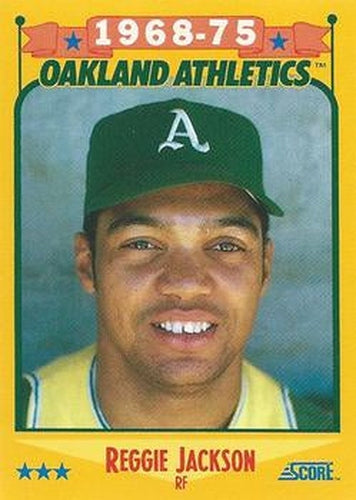 #500 Reggie Jackson - Oakland Athletics - 1988 Score Baseball