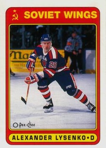 #500 Alexander Lysenko - Soviet Wings - 1990-91 O-Pee-Chee Hockey