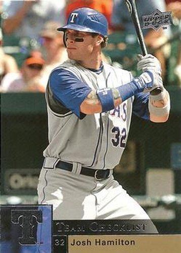 #500 Josh Hamilton - Texas Rangers - 2009 Upper Deck Baseball