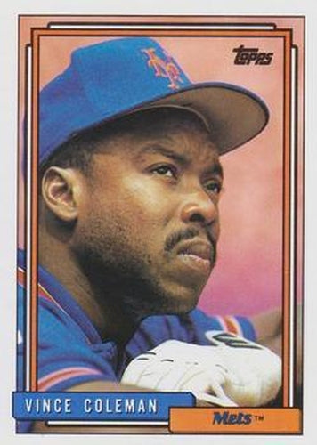#500 Vince Coleman - New York Mets - 1992 Topps Baseball