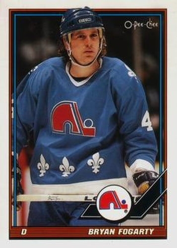 #500 Bryan Fogarty - Quebec Nordiques - 1991-92 O-Pee-Chee Hockey