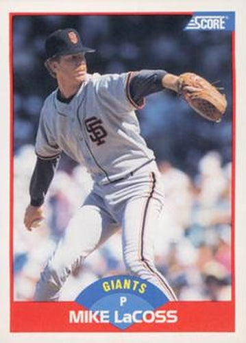 #500 Mike LaCoss - San Francisco Giants - 1989 Score Baseball