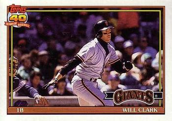 #500 Will Clark - San Francisco Giants - 1991 Topps Baseball