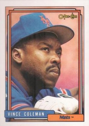 #500 Vince Coleman - New York Mets - 1992 O-Pee-Chee Baseball
