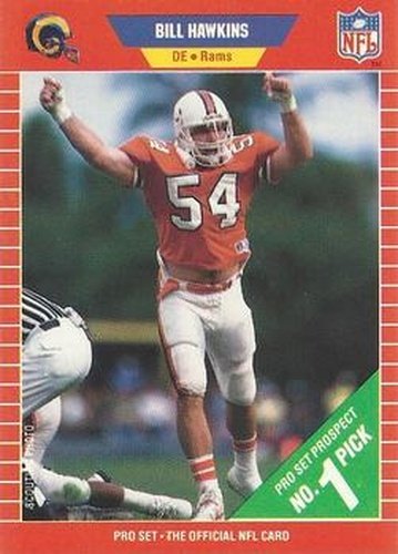 #500 Bill Hawkins - Los Angeles Rams - 1989 Pro Set Football