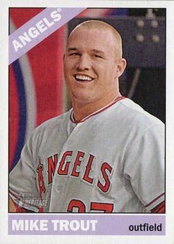 #500a Mike Trout - Los Angeles Angels - 2015 Topps Heritage Baseball
