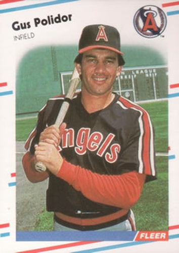 #501 Gus Polidor - California Angels - 1988 Fleer Baseball