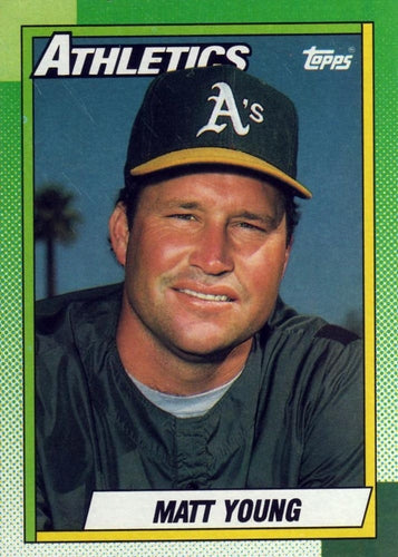 #501 Matt Young - Oakland Athletics - 1990 Topps Baseball