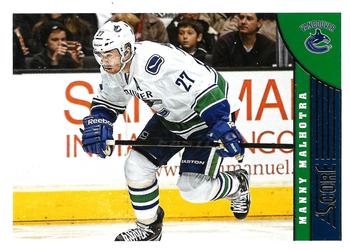 #501 Manny Malhotra - Vancouver Canucks - 2013-14 Score Hockey