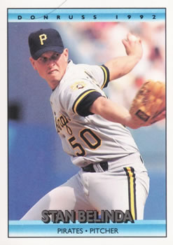 #501 Stan Belinda - Pittsburgh Pirates - 1992 Donruss Baseball